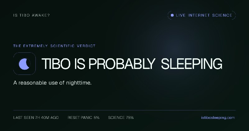 Is Tibo Sleeping? — Unofficial Codex Human Uptime Monitor
