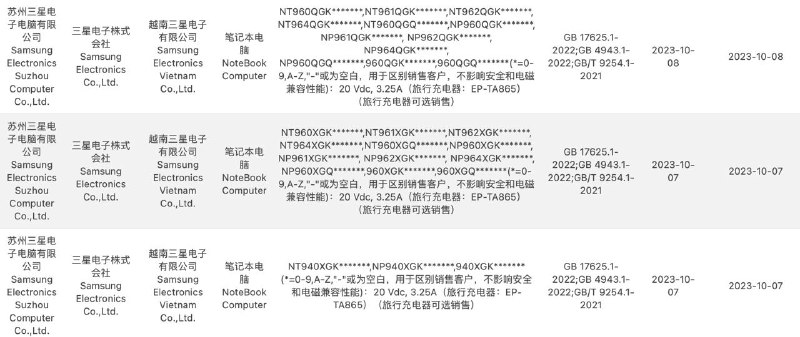 虽然三星笔记本退出大陆市场了，但是其下一代产品还是做了 3C 认证