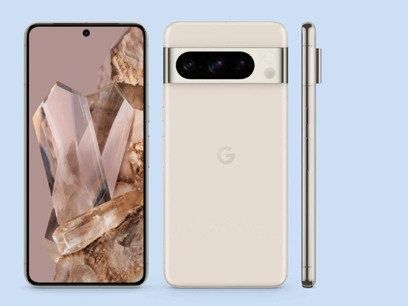 Pixel 8 Pro12+128GB $999 蓝黑金12+256GB $1059 蓝黑金12+512GB $1179 蓝黑金12+1TB $1399 黑· Google Tensor G3· 6.7” Super Actua display 2992x1344 1-120Hz LTPO 2400nits peak Victus 2 玻璃· Victus 2 磨砂玻璃后盖· 七年安全和功能更新· 50MP f/1.65 1/1.31" 主摄 + 48MP 1/2″ 超广角 + 48MP 1/2.55" 5x 长焦 全面升级提升进光量· Pro controls 专业相机模式，支持高像素模式输出· Video Boost 视频增强功能（12 月 OTA）· 5050mAh 电池 30W 有线充电 23W 无线充电· 76.5mm 8.8mm 213g