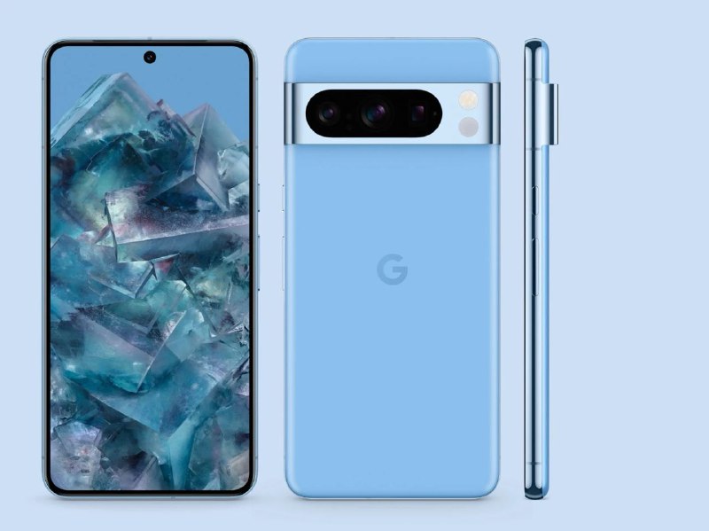 Pixel 8 Pro12+128GB $999 蓝黑金12+256GB $1059 蓝黑金12+512GB $1179 蓝黑金12+1TB $1399 黑· Google Tensor G3· 6.7” Super Actua display 2992x1344 1-120Hz LTPO 2400nits peak Victus 2 玻璃· Victus 2 磨砂玻璃后盖· 七年安全和功能更新· 50MP f/1.65 1/1.31" 主摄 + 48MP 1/2″ 超广角 + 48MP 1/2.55" 5x 长焦 全面升级提升进光量· Pro controls 专业相机模式，支持高像素模式输出· Video Boost 视频增强功能（12 月 OTA）· 5050mAh 电池 30W 有线充电 23W 无线充电· 76.5mm 8.8mm 213g