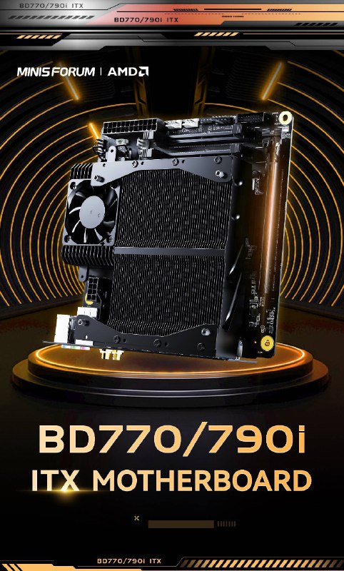 铭凡 Mini-ITX MoDT 整活的 AMD 版也来了，双 PCIe 5.0 M.2，PCIe 5.0 x16 显卡插槽7745HX 版主板 + 散热（不含机箱）$399 