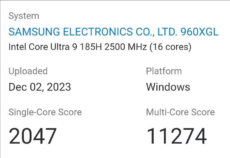 今日的 Meteor Lake 观察迎来了 Galaxy Book4 Ultra，搭载 Intel Core Ultra 9 185H