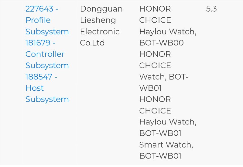 怎么 Haylou 也荣耀亲选了，要出一个 BES2600/2700 系列蓝牙 SoC 的手表