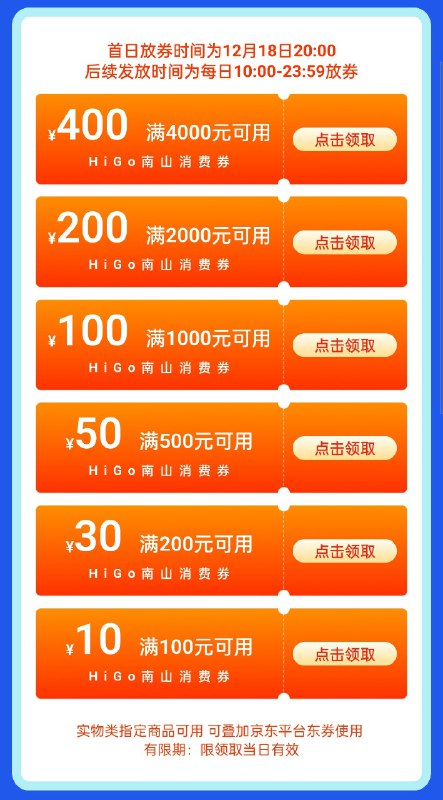南山消费券余量还很多
